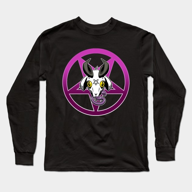 The Pentagram GOAT Pink Long Sleeve T-Shirt by GodsBurden